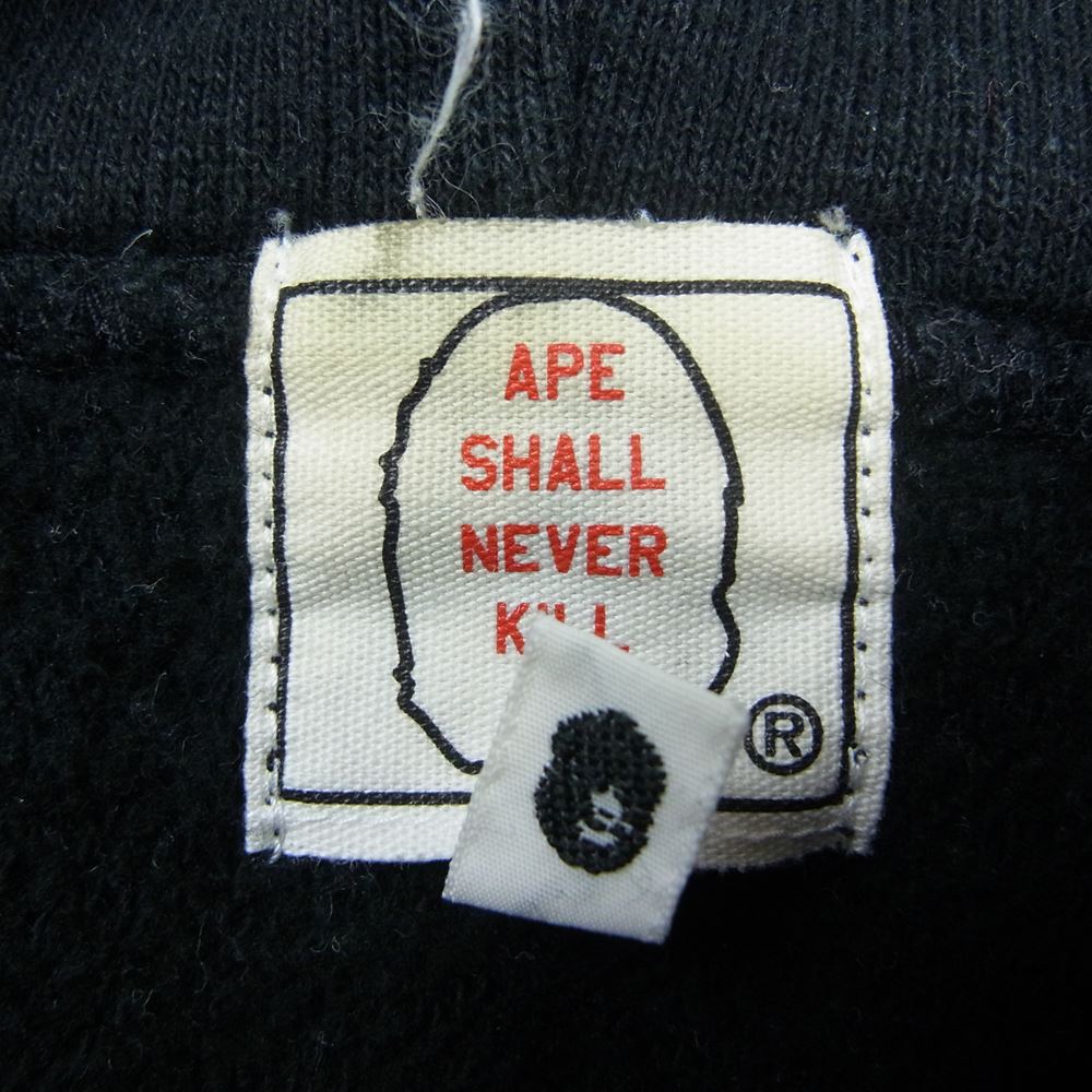 A BATHING APE アベイシングエイプ BAPESTA ラインストーン パーカー  グレー系 M【中古】