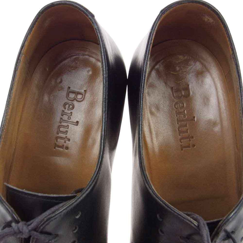 ベルルッティ Berluti レザーシューズ ホールカット 1482 タトゥーコレクション パンチング ヴェネチアンレザー 革靴 メンズ 4.5(24cm相当) ブラウン