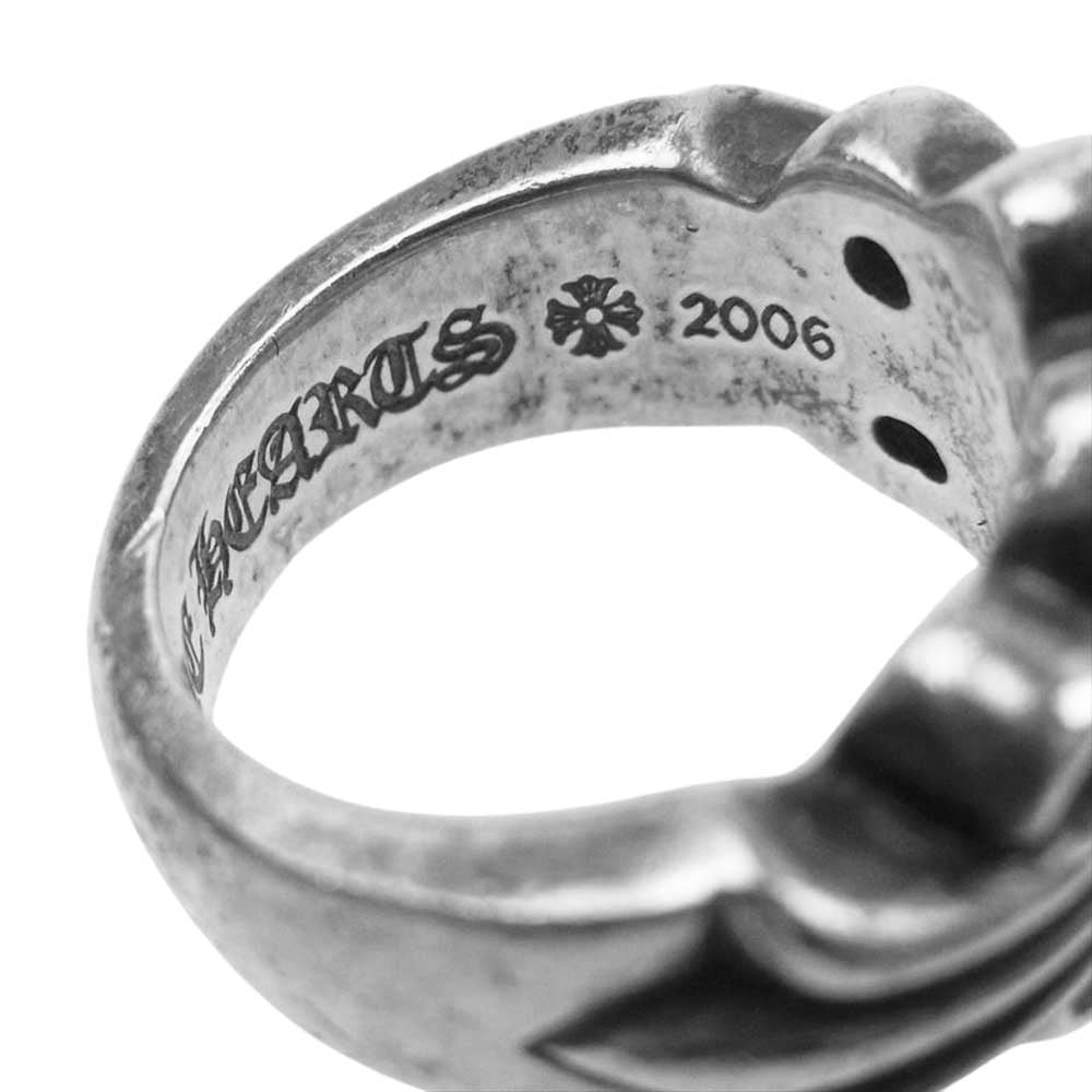 CHROME HEARTS クロムハーツ（原本無） FLRL CRS HRT フローラル ハート リング シルバー系 7号【中古】