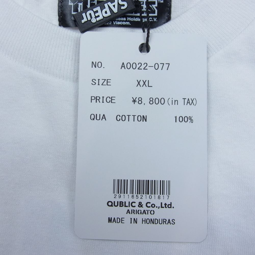 サプール A0022-077 TURTLES タートルズ プリント Tシャツ 長袖 ホワイト系 XXL【新古品】【未使用】【中古】