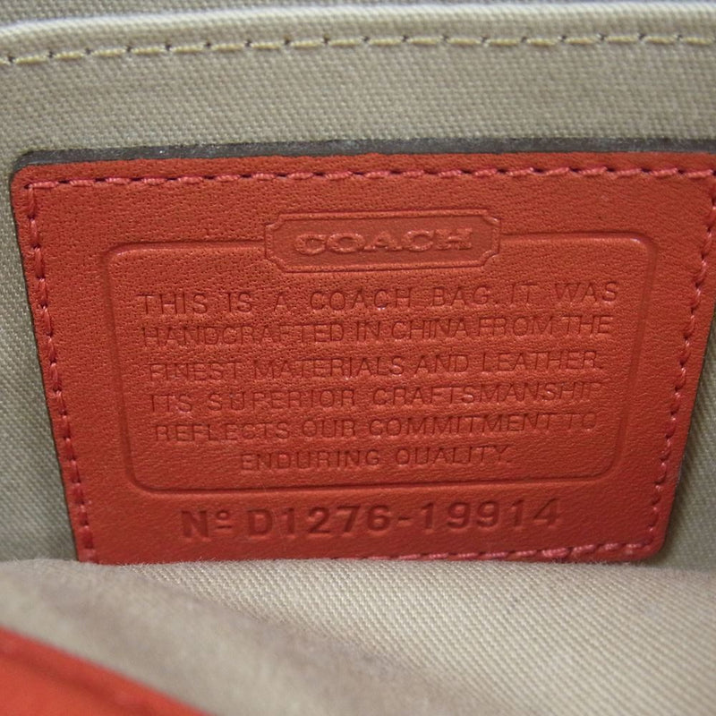 COACH コーチ D1276-19914 レガシー レザー ペニー ショルダー パース バッグ オレンジ系 レッド系【中古】