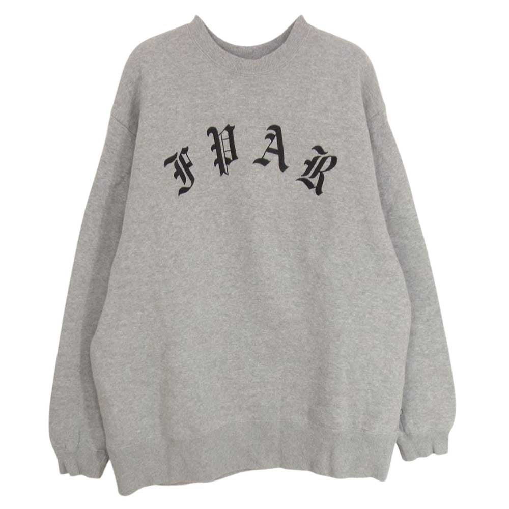 フォーティーパーセントアゲインストライツ FPAR 刺繍 クルーネック スウェット トレーナー グレー系 M【中古】