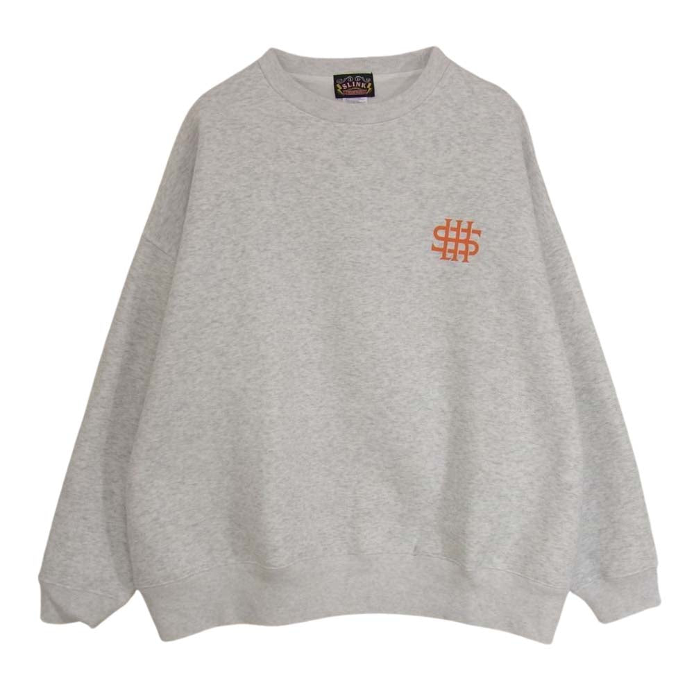 シーシー SLINK ロゴ プリント クルーネック スウェット トレーナー グレー系 L【中古】