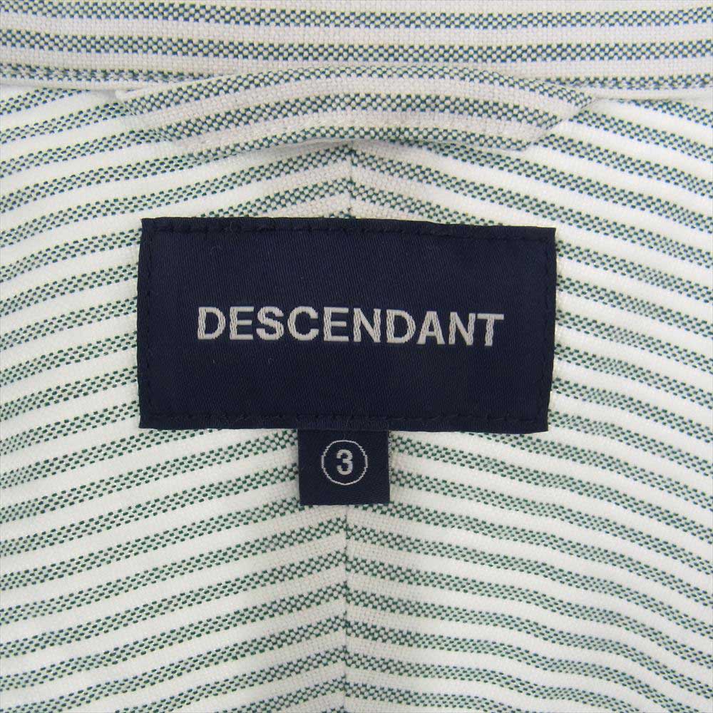 DESCENDANT ディセンダント カシャロ刺繍 コットン ストライプ 長袖 シャツ 3【中古】