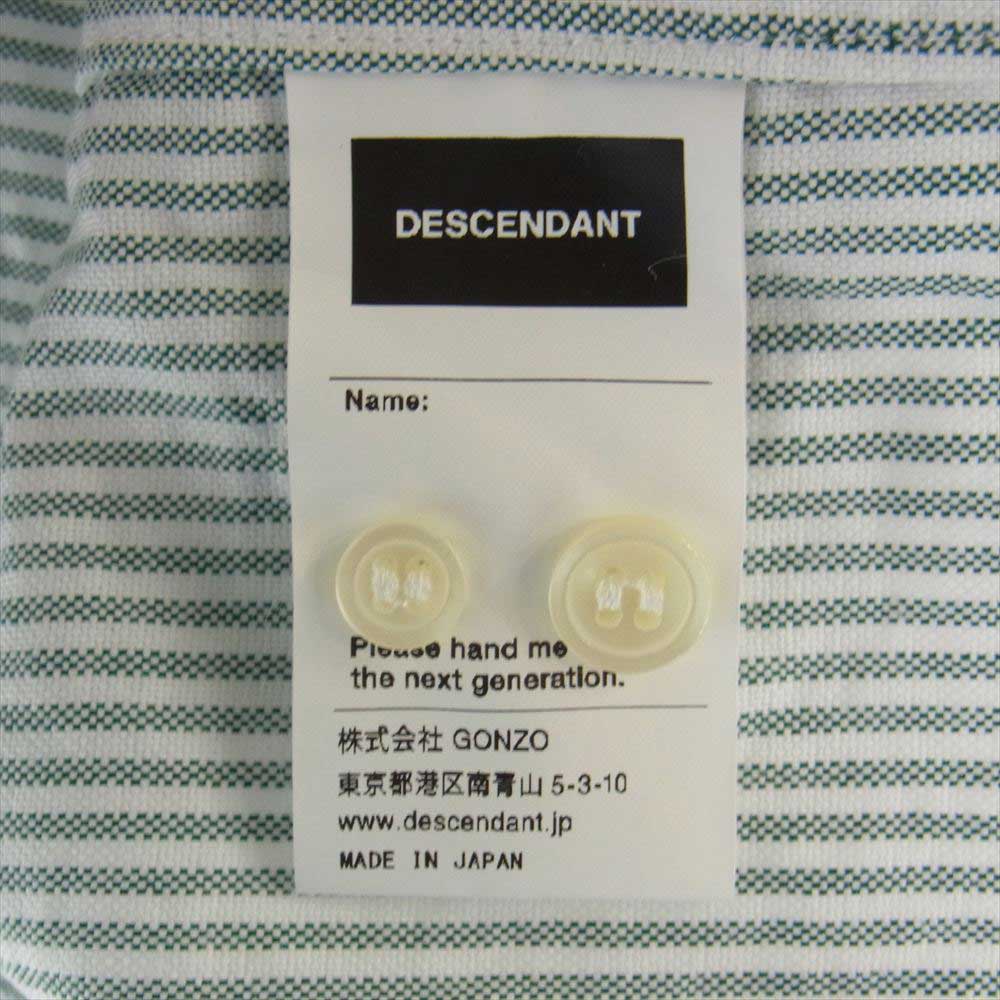 DESCENDANT ディセンダント カシャロ刺繍 コットン ストライプ 長袖 シャツ 3【中古】