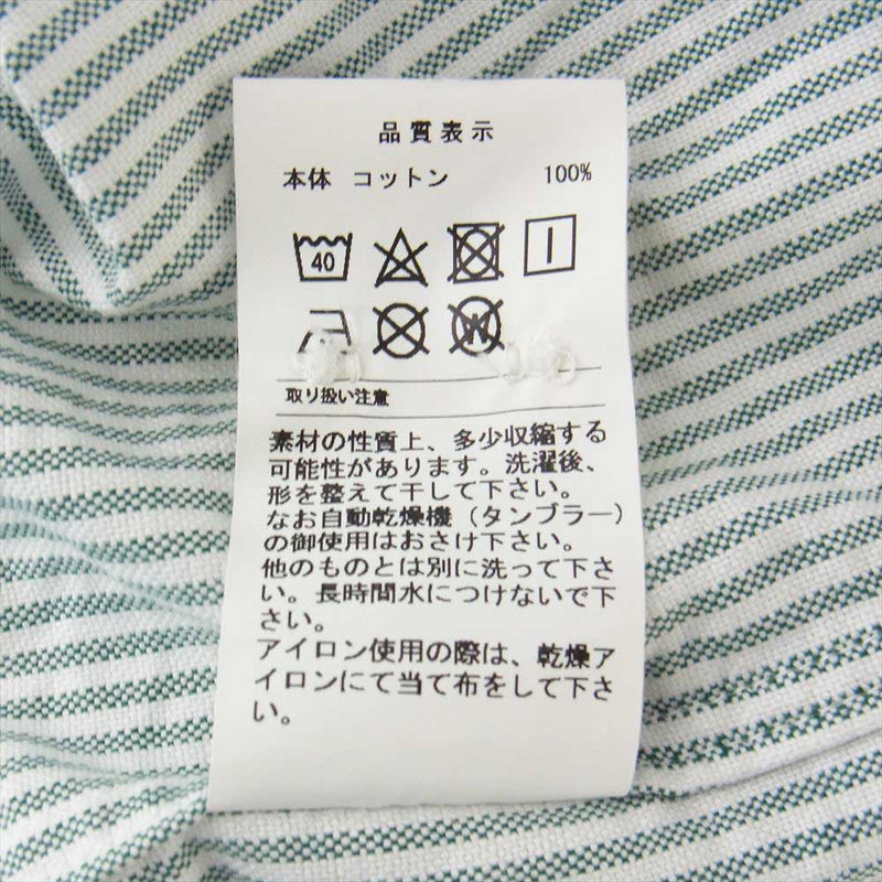 DESCENDANT ディセンダント カシャロ刺繍 コットン ストライプ 長袖 シャツ 3【中古】