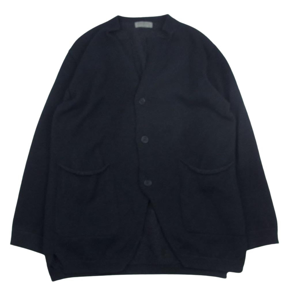 Yohji Yamamoto POUR HOMME ヨウジヤマモトプールオム 17AW HK-K90-189 ウール ニット ジャケット カーディガン ブラック  ブラック系 3【中古】