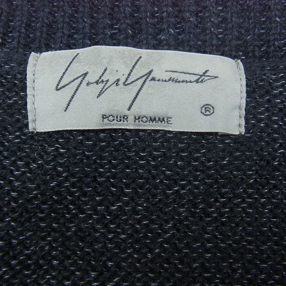Yohji Yamamoto POUR HOMME ヨウジヤマモトプールオム 17AW HK-K90-189 ウール ニット ジャケット カーディガン ブラック  ブラック系 3【中古】