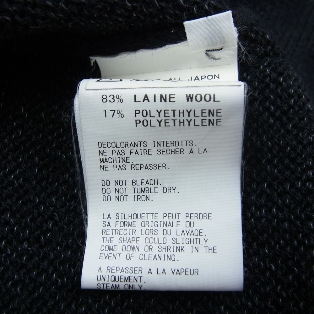 Yohji Yamamoto POUR HOMME ヨウジヤマモトプールオム 17AW HK-K90-189 ウール ニット ジャケット カーディガン ブラック  ブラック系 3【中古】