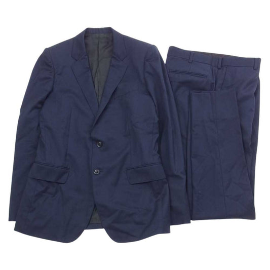 JOHN LAWRENCE SULLIVAN ジョンローレンスサリバン JLS-01-09 JLS-01-08 WOOL 2BUTTON JACKET WOOL SKINNY TROUSERS SET スーツ セットアップ ダークネイビー系 38【中古】