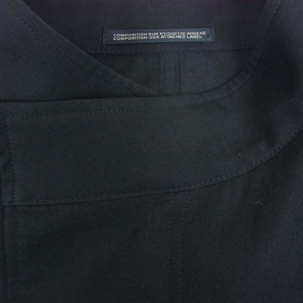 Yohji Yamamoto ヨウジヤマモト 18SS FW-C01-100 ウールギャバジン ボタン開き フィッシュテール モッズコート ブラック系 1【美品】【中古】