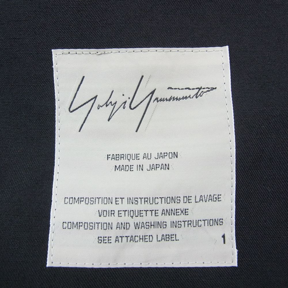 Yohji Yamamoto ヨウジヤマモト 18SS FW-C01-100 ウールギャバジン ボタン開き フィッシュテール モッズコート ブラック系 1【美品】【中古】