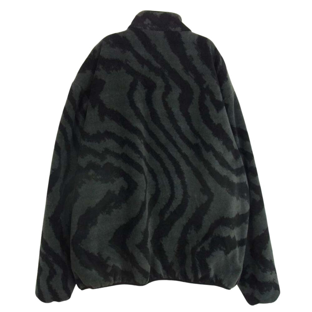 ヘルレイザー 総柄 フリース ジャケット カーキ系 XL【中古】