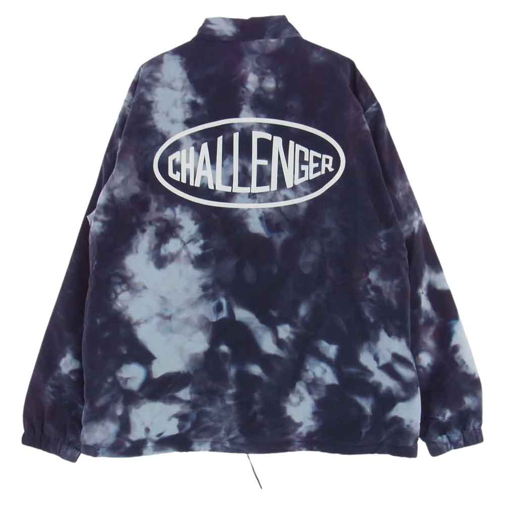 CHALLENGER チャレンジャー CLG-JK 022-002 TIE DYE LOGO COACH JACKET タイダイ ロゴ プリント コーチ ジャケット ネイビー系 L【中古】