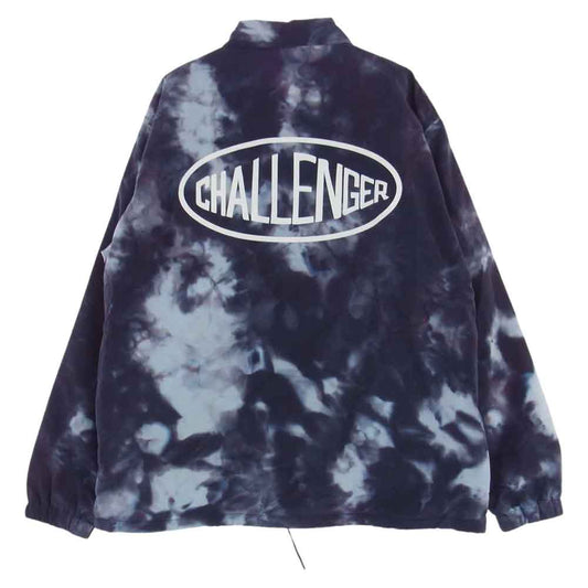 CHALLENGER チャレンジャー CLG-JK 022-002 TIE DYE LOGO COACH JACKET タイダイ ロゴ プリント コーチ ジャケット ネイビー系 L【中古】