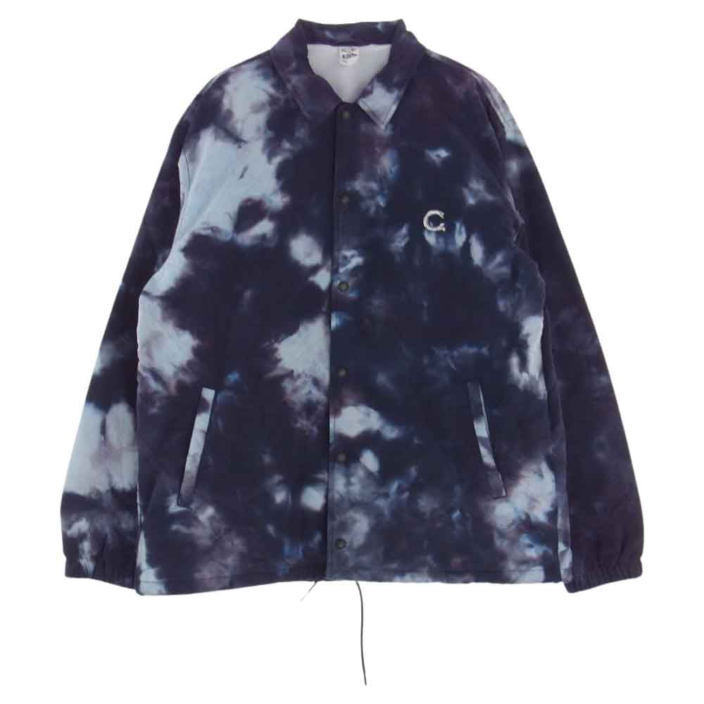 CHALLENGER チャレンジャー CLG-JK 022-002 TIE DYE LOGO COACH JACKET タイダイ ロゴ プリント コーチ ジャケット ネイビー系 L【中古】