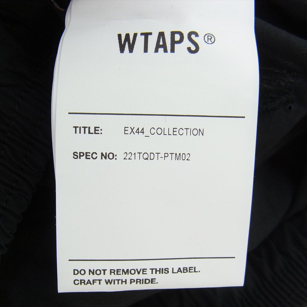 WTAPS ダブルタップス 22SS 221TQDT-PTM02 SEAGULL 01 TROUSERS NYCO. RIPSTOP CORDURA リップストップ イージー トラウザー パンツ ブラック系 03【新古品】【未使用】【中古】