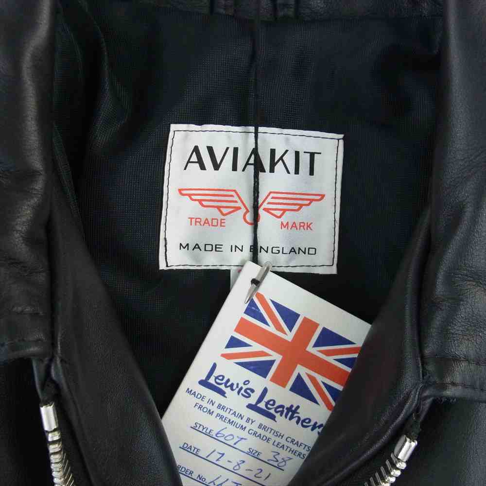 Lewis Leathers ルイスレザー 60T CORSAIR TIGHT FIT コルセア タイトフィット レザー シングル ライダース ジャケット ブラック系 38【新古品】【未使用】【中古】