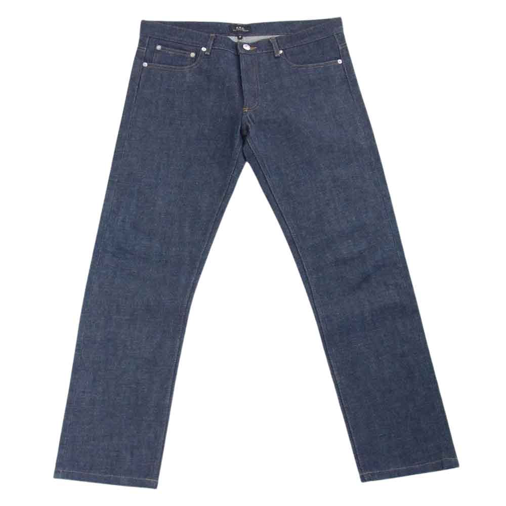 A.P.C. アーペーセー 1800 PETIT NEW STANDARD  プチ ニュースタンダード ボタンフライ デニム パンツ インディゴブルー系 33【極上美品】【中古】