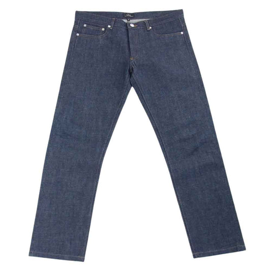 A.P.C. アーペーセー 1800 PETIT NEW STANDARD  プチ ニュースタンダード ボタンフライ デニム パンツ インディゴブルー系 33【極上美品】【中古】