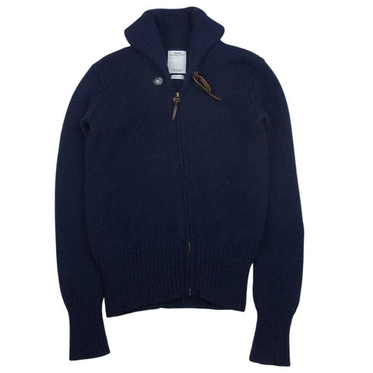VISVIM ビズビム 0113205012005 STURGIS SWEATER F.Z ジップ ニット セーター ネイビー系 1【中古】