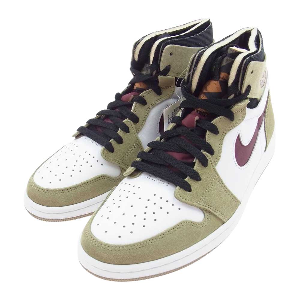 NIKE ナイキ CT0978-203 AIR JORDAN 1 ZOOM CMFT NEUTRAL OLIVE ジョーダン 1 ズーム エア コンフォート ニュートラル オリーブ スニーカー ホワイト系 オリーブ系 27.5cm【新古品】【未使用】【中古】