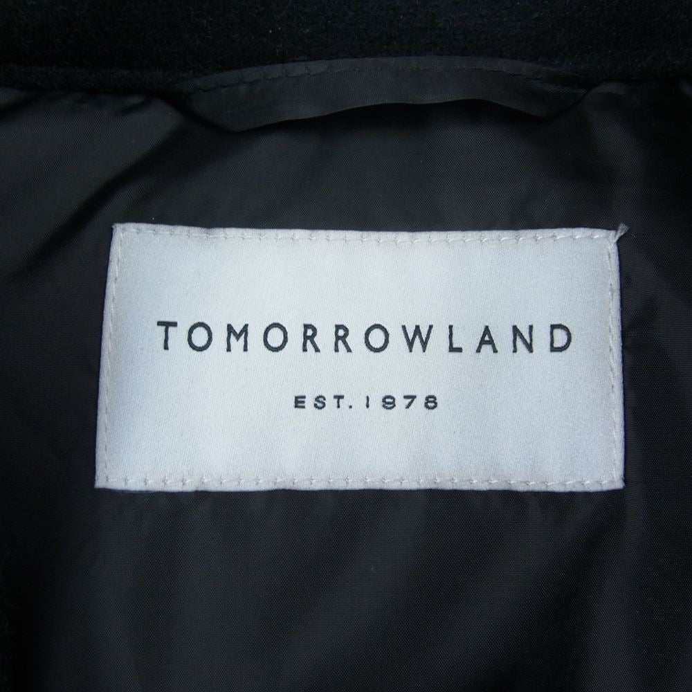 TOMORROWLAND トゥモローランド ウール 切替 ダウン ベスト ブラック系 S【中古】