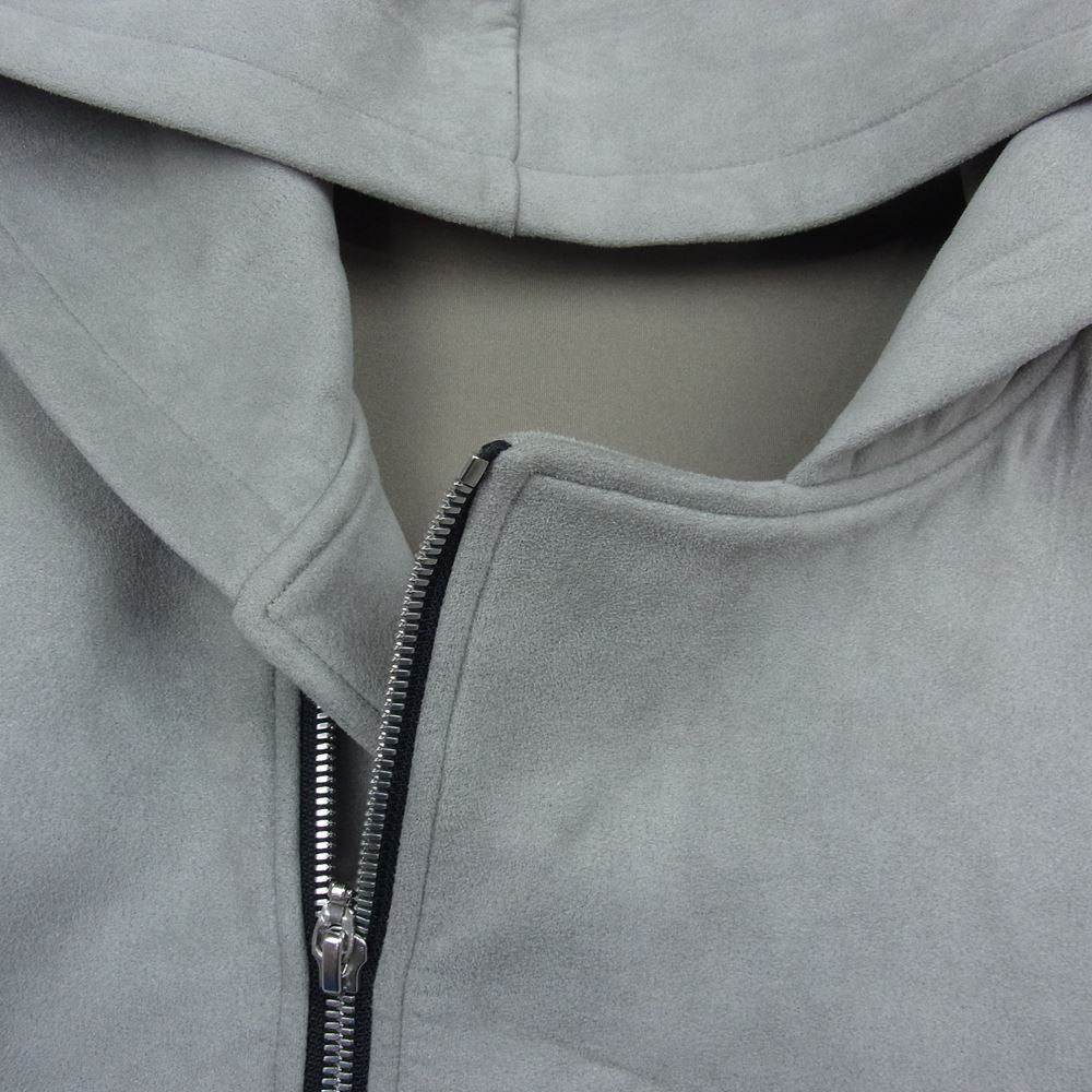 LOVELESS ラブレス スエードライク フーデッド ライダース ジャケット グレー系 M【中古】