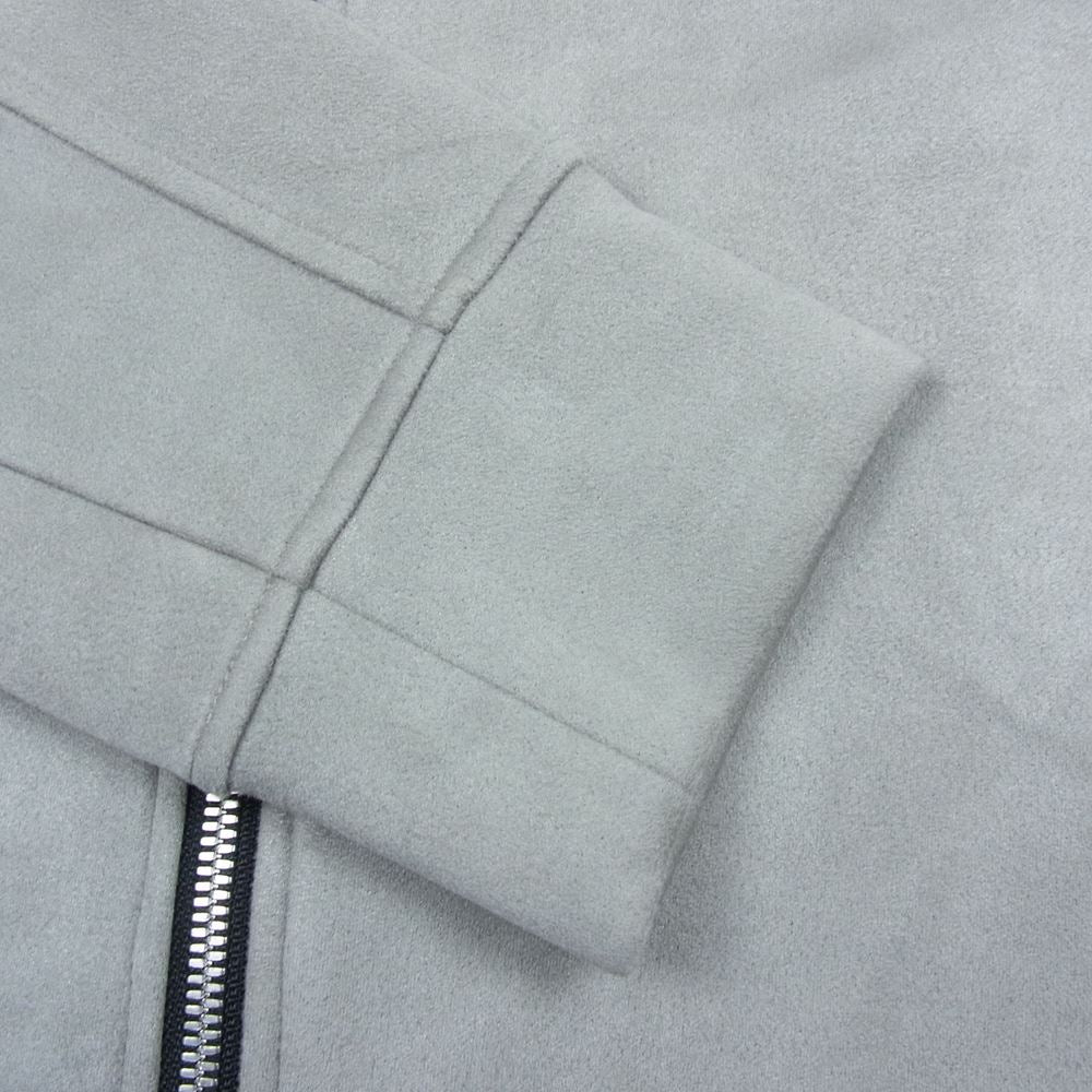 LOVELESS ラブレス スエードライク フーデッド ライダース ジャケット グレー系 M【中古】