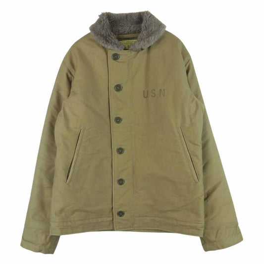 Buzz Rickson's バズリクソンズ Type N-1 Khaki NAVY DEPARTMENT ミリタリー デッキ ジャケット ベージュ系 S【中古】