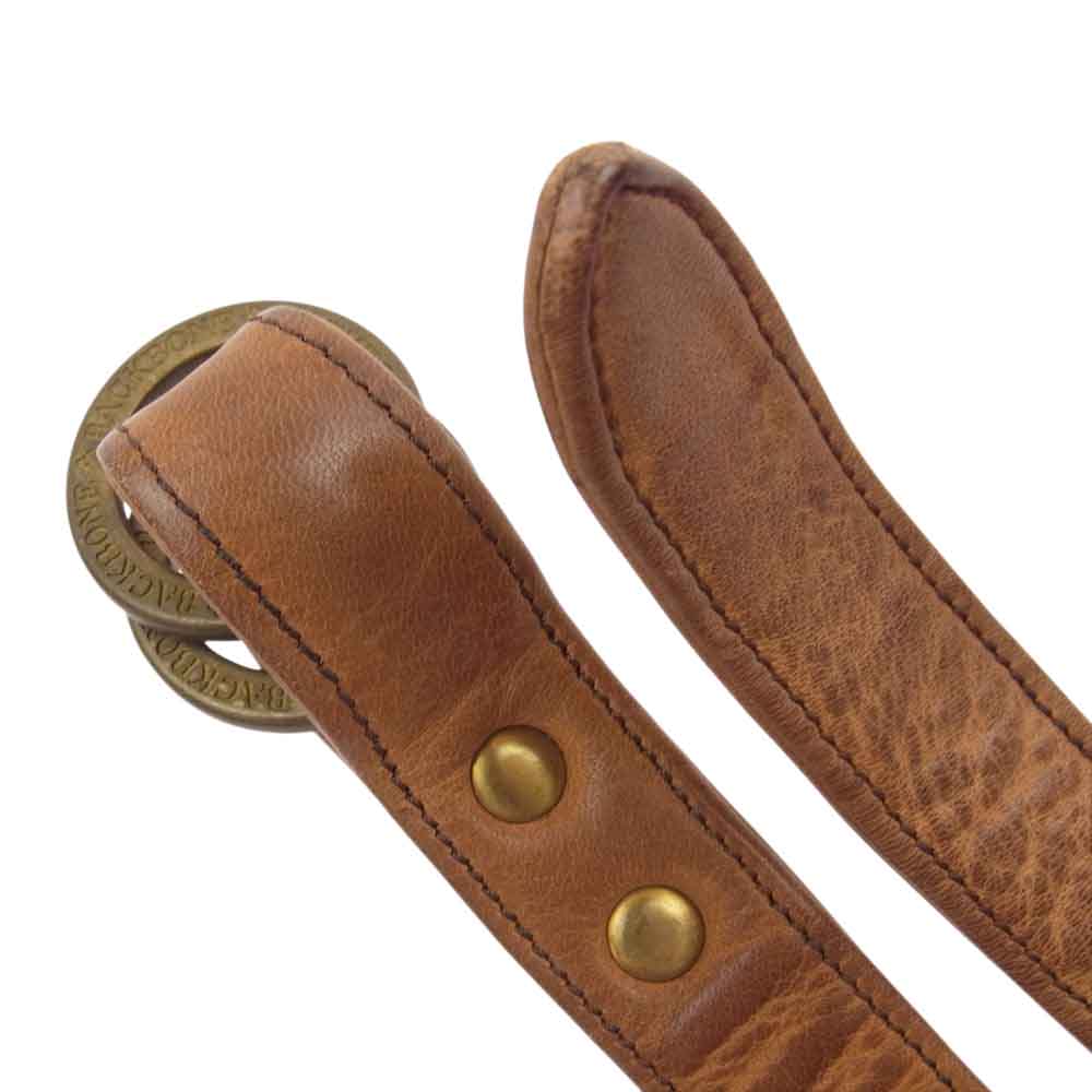 BACKBONE バックボーン EASY RIDER ダブルリング ベルト レザー ベルト ライトブラウン系【中古】