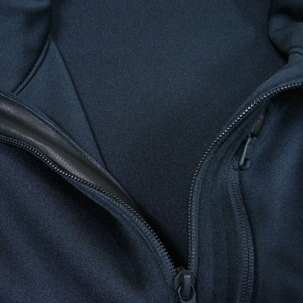 ripvanwinkle リップヴァンウィンクル RW-119 LEATHER JERSEY JACKET レザー ジャージー トラックジャケット ブラック系 5【極上美品】【中古】