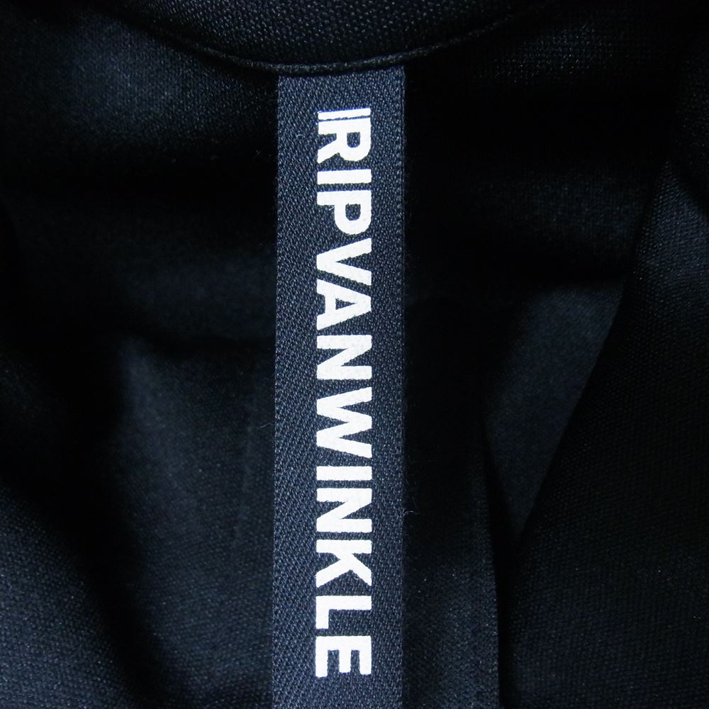ripvanwinkle リップヴァンウィンクル RW-119 LEATHER JERSEY JACKET レザー ジャージー トラックジャケット ブラック系 5【極上美品】【中古】