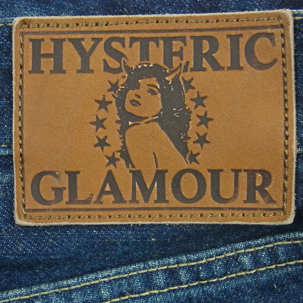 HYSTERIC GLAMOUR ヒステリックグラマー 0291AP20 RW CLASH加工 デニム スリム ストレート パンツ インディゴブルー系 W32 L32【新古品】【未使用】【中古】