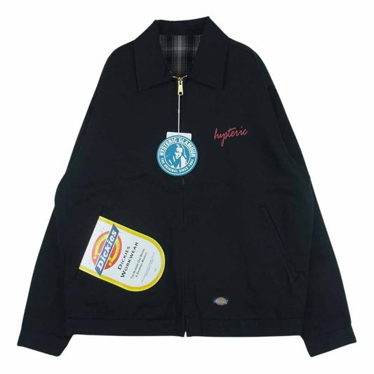 HYSTERIC GLAMOUR ヒステリックグラマー 02231AB01 Dickies ディッキーズ GUITAR GIRL アイゼン ハワー ジャケット ブラック系 L【新古品】【未使用】【中古】