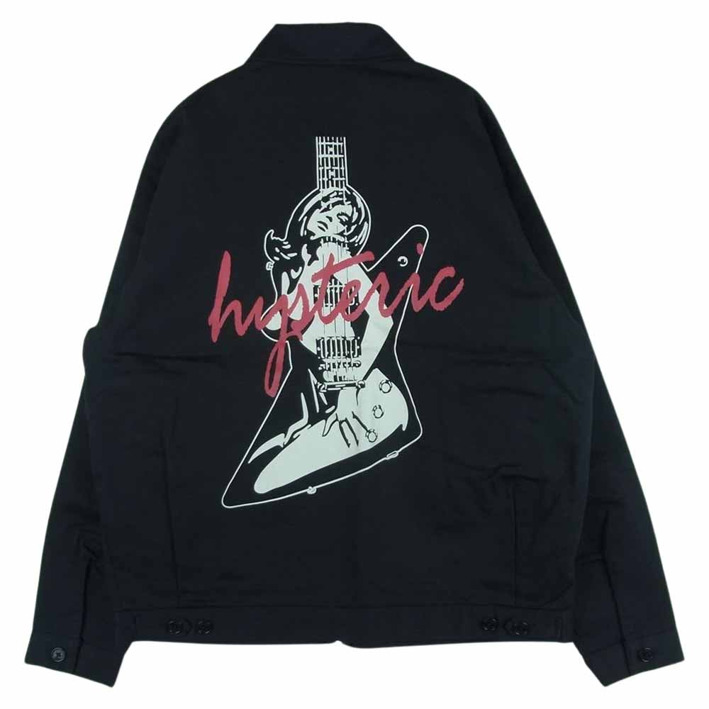 HYSTERIC GLAMOUR ヒステリックグラマー 02231AB01 Dickies ディッキーズ GUITAR GIRL アイゼン ハワー ジャケット ブラック系 L【新古品】【未使用】【中古】