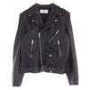 CELINE セリーヌ 2E158297D Biker Leather Jacket クラシック モーター バイカー レザー ダブル ライダース ジャケット ブラック系 50【中古】
