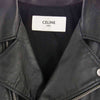 CELINE セリーヌ 2E158297D Biker Leather Jacket クラシック モーター バイカー レザー ダブル ライダース ジャケット ブラック系 50【中古】