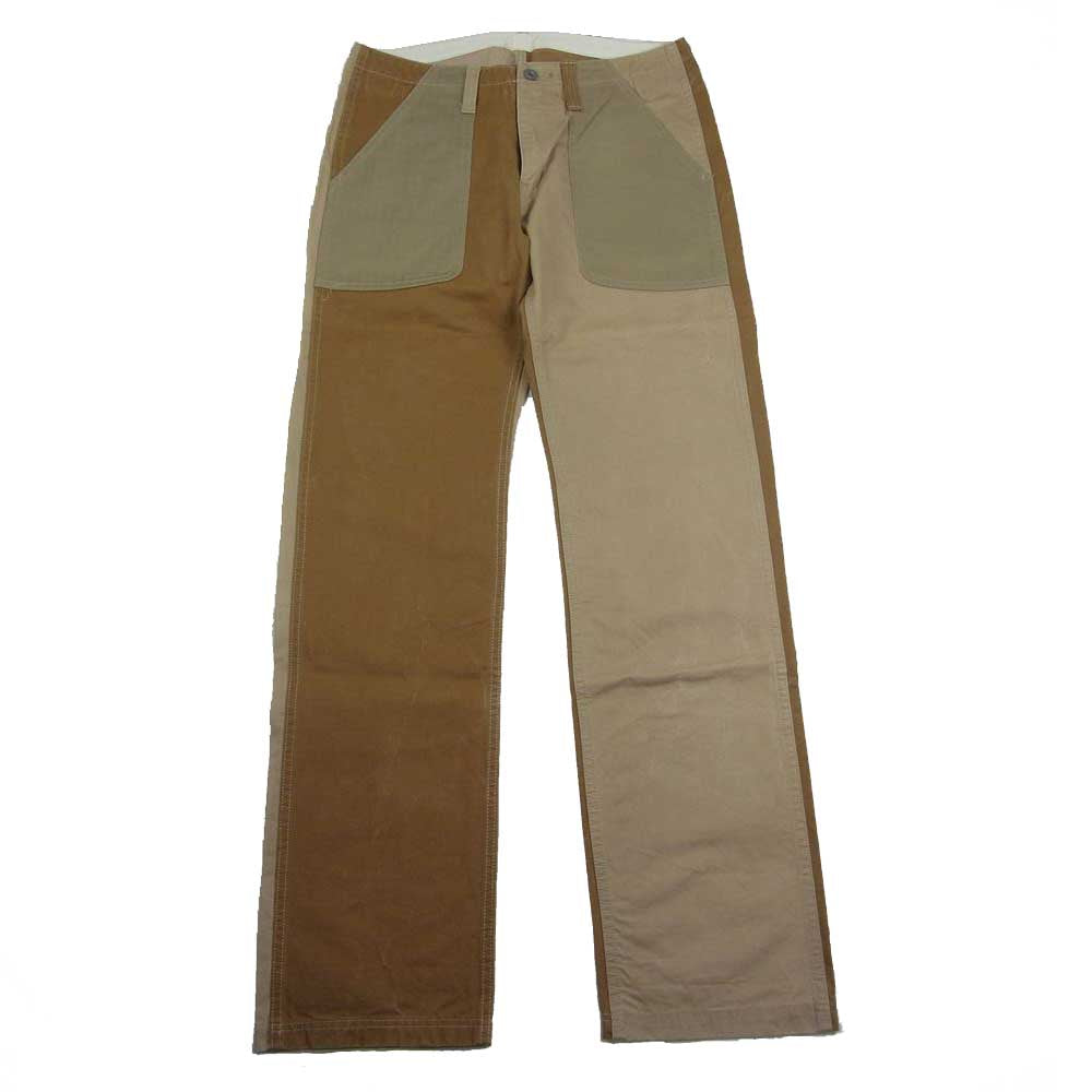 児島ジーンズ 切替 ワーク パンツ ベージュ系 32【中古】