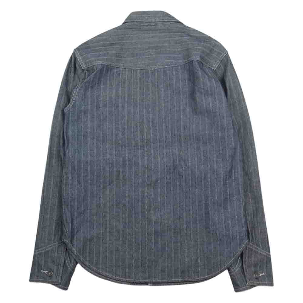 タフネス ロングスリーブ ワーク シャツ インディゴブルー系 S【中古】