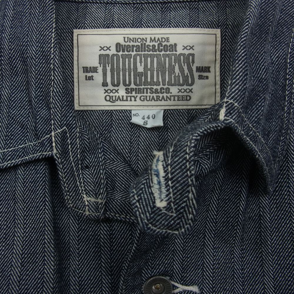 タフネス ロングスリーブ ワーク シャツ インディゴブルー系 S【中古】