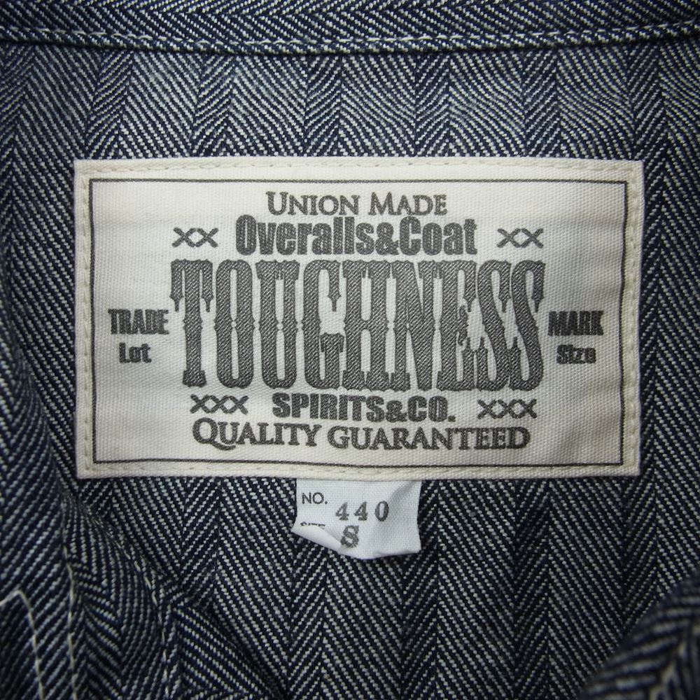 タフネス ロングスリーブ ワーク シャツ インディゴブルー系 S【中古】