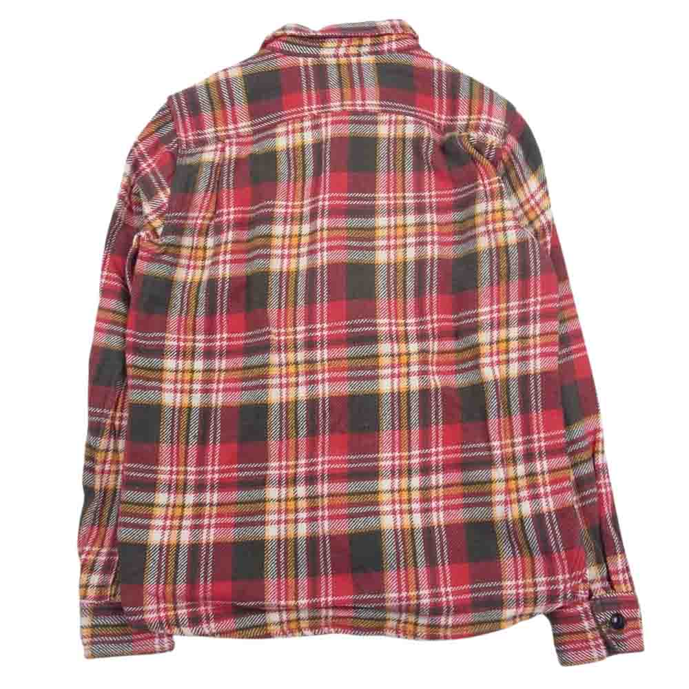 FIVE BROTHER ファイブブラザー 復刻 USA製 ヘビーネル チェック シャツ レッド系 S【中古】