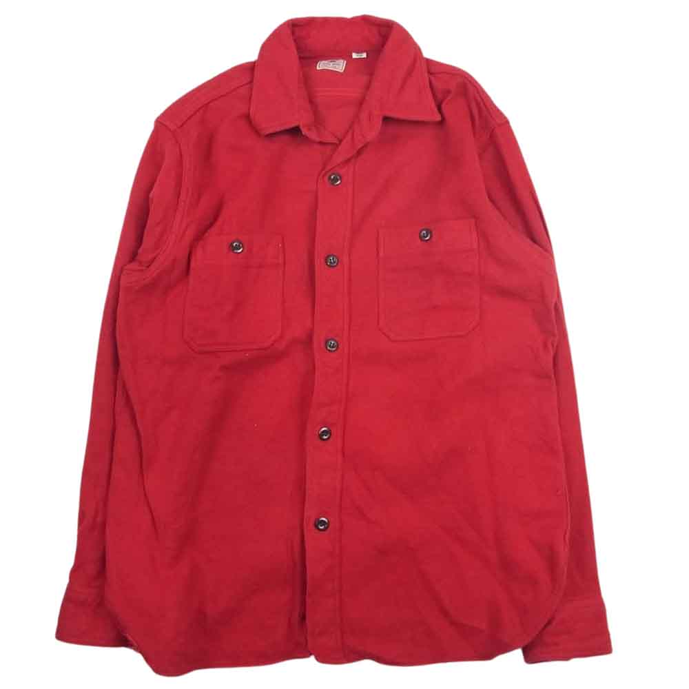 SUGAR CANE シュガーケーン SC27961 SOLID TWILL WORK SHIRT ソリッド ツイル ワーク シャツ レッド系 S【中古】