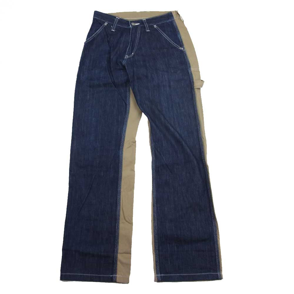 児島ジーンズ デニム 切替 ペインター パンツ インディゴブルー系 30【中古】