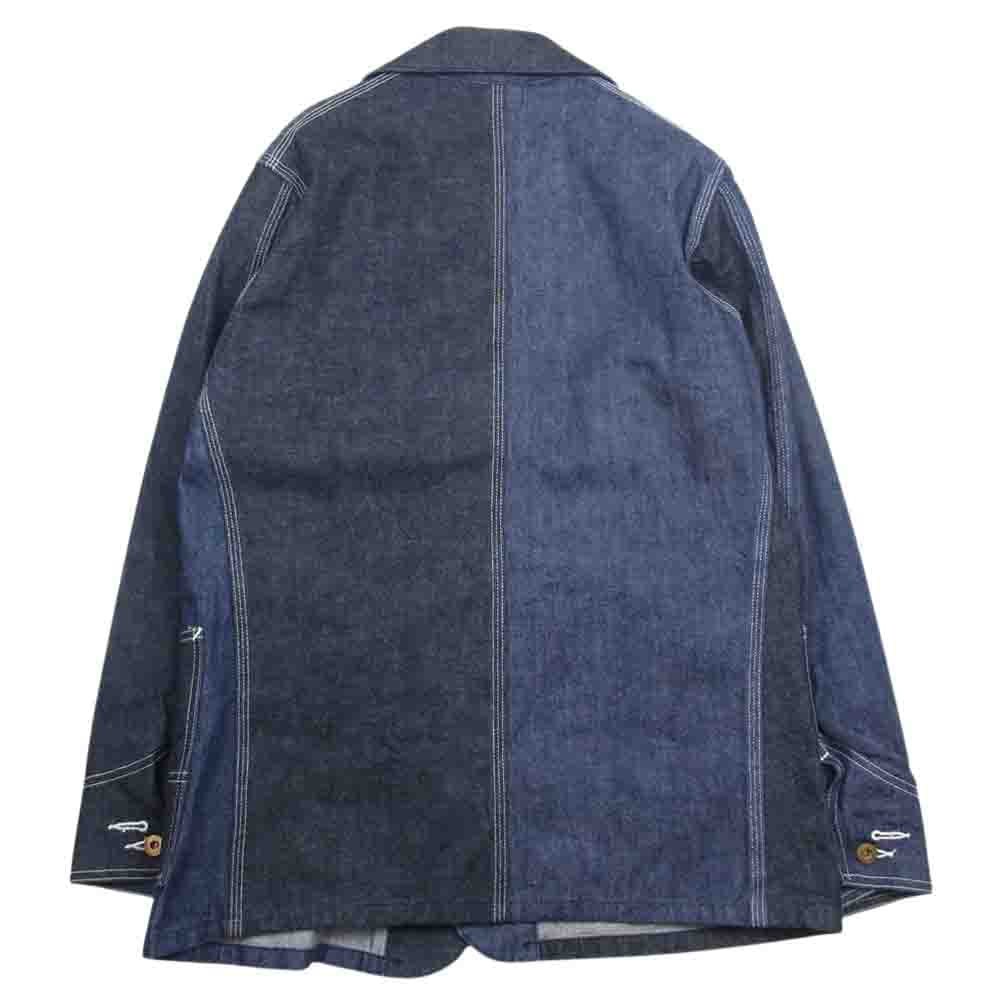 SUGAR CANE シュガーケーン FREE LAND 12oz. BLUE DENIM WORK COAT カバーオール ジャケット インディゴブルー系 36【中古】
