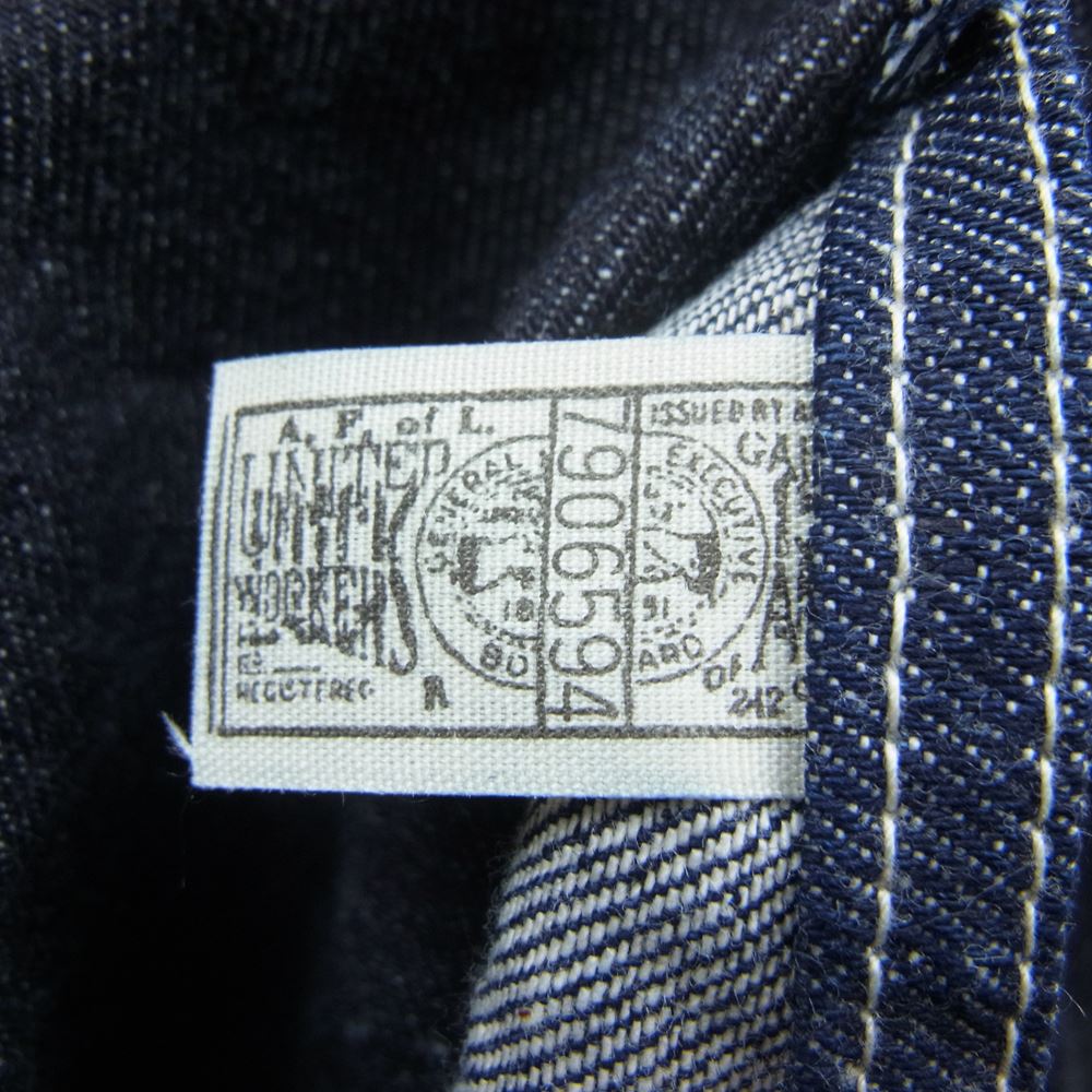 SUGAR CANE シュガーケーン FREE LAND 12oz. BLUE DENIM WORK COAT カバーオール ジャケット インディゴブルー系 36【中古】