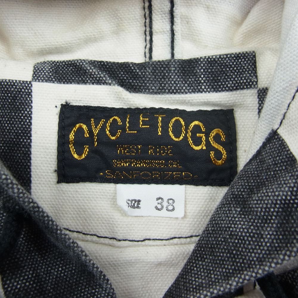 ウエストライド CHECKER HOODIE チェッカーフラッグ フーディー ジャケット ブラック系 ホワイト系 38【中古】