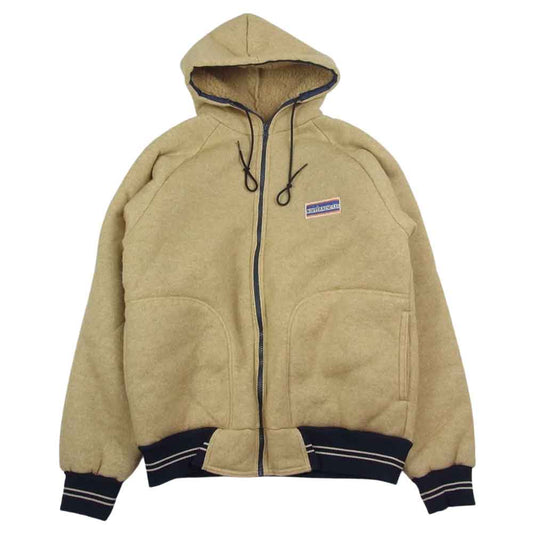 WAREHOUSE ウエアハウス Classic Pile Hoodie クラシック パイル フーディー フリース ジャケット ベージュ系 M【中古】
