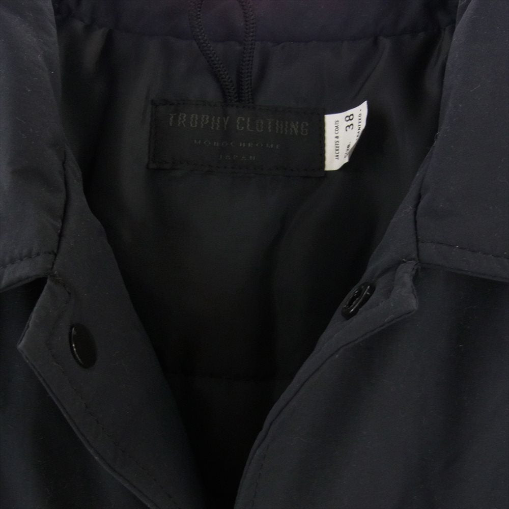 トロフィークロージング 22AW TR22AW-506 MONOCHROME LEVEL 4 WIND BREAKER ウィンド ブレーカー コーチ ジャケット 中綿 ブラック系 38【中古】